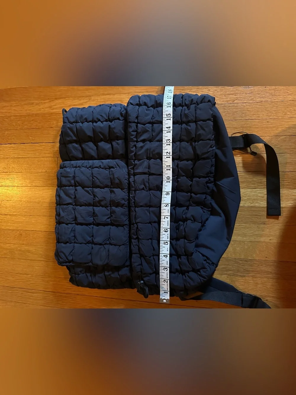 Ododos Black Lightweight Quilted Backpack